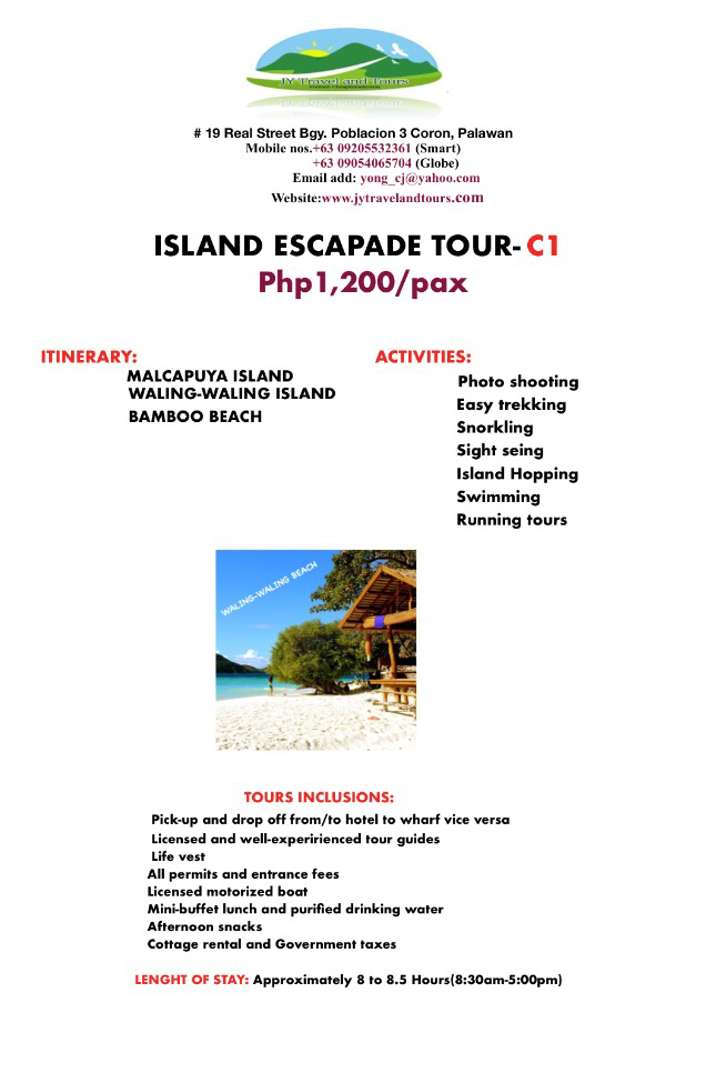 Tour A (Helicopter Island)